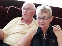 Grandma and grandpa with boy