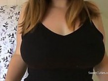 20yr old Hannah playing with 34G boobs