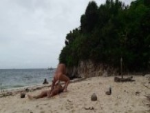 Hot sex on a hidden beach of small island!!!