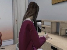 Follando al hermano de mi novio - (Mi profesor de arte - Episodio 4) - Sims 4 - Hentai 3D