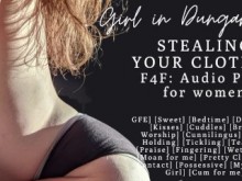 F4F | ASMR Audio Porno para mujeres | Novia te roba la ropa | Cunnilingus y adoración de los senos