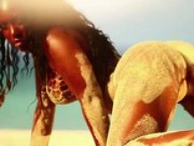 Sierra Senquis shows off her tight black body