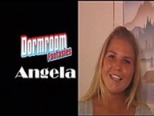 Sexy blonde ANGELA masturbates herself