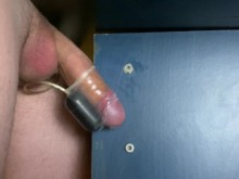 Vibrador post-orgasmo manos libres para eyaculación precoz mientras gimes y sacudes - 4K
