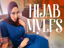 La cuñada musulmana se sorprende cuando ve la gran polla de su hermanastro - Hijab MYLFs