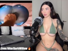 Sweetie Fox, reacción porno ASMR, cosplay hentai amateur Willow Harper.