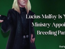 Lucius Malfoy es su compañero de crianza designado por el Ministerio | Audio porno | Virgen oyente