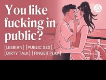 ASMR Lesbian Audio Porn: Public Pussy Licking & Fingering en un crucero - Story de audio erótico