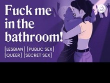 Joi para mujeres: conexión de baño queer en el club - Lesbian Oral & Finger Play - ASMR Audio Porn Porn