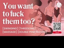 ASMR Audio Porn: MMF Threuge con pareja Swinger en un spa - DP, mamada y sexo público