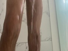 Jerk de ducha de vapor: gemidos y corridos????????