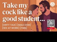 ASMR Audio Porn: el maestro de domina DOM folla a su estudiante sumiso en el trabajo - Audio erótico para mujeres