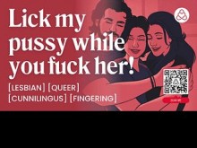 ASMR Audio Porn: primera vez bisexual ffm trío con amigos, coño lamido y mamada