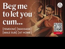 ASMR Audio Porn: Femdom Massage con su esposa - handjob, mamada y bordes en casa - audio erótico