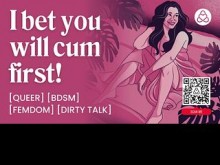 ASMR Lesbian Audio Porn: Femdom Orgasm Control Challenge en casa - Dirty Talk & Masturbation