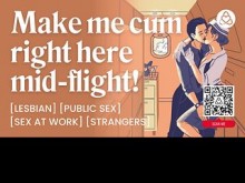 ASMR Lesbian Audio Porn: Mile High Club Fuck With Alending Achate - Feinging & Public Sex