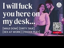 ASMR Audio Porn: Dom Boss masculino se folla a su compañero de trabajo sumiso - Sexo en la oficina - Juego de roles de audio erótico