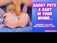 Papá pone un bebé en tu útero | M4F | Gimiendo masculino | Crianza | Juego de rol de audio ASMR