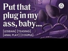 Juego anal por primera vez con tu novia - Plug anal y provocación - ASMR Lesbian Audio Porn - Historia erótica en audio