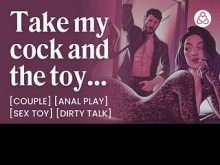 ASMR Audio Porn: Esposa te permite follar por ambos agujeros - Juego anal, DP con consolador y conversación sucia - Historia de audio erótica para mujeres