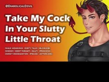 Usa tu garganta de puta para satisfacer mi gran polla gruesa, princesa, traga mi semen || Gemidos y orgasmos masculinos || Audio porno para mujeres || D3vil diabólico