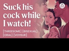ASMR Audio Porn: Dos estrellas rivales del hockey se la follan juntas - Trío MMF, bisexual y oral - Historia de audio erótica para mujeres