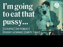 ASMR Audio Porn: Marido le come el coño a su esposa en el balcón - Sexo en público, conversación oral y sucia - Historia erótica en audio para mujeres