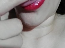 ¡Facial sobre maquillaje! Limpiarlo y tragarlo.