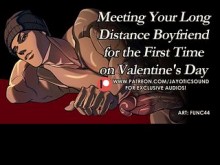 Conocer a tu novio a larga distancia por primera vez el día de San Valentín | ASMR Audio Erótico Para Mujeres