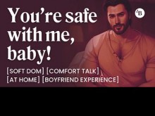 Voz masculina ASMR: Novio dominante suave te consuela durante una tormenta - Pareja, en casa y romántico - Historia erótica en audio para mujeres